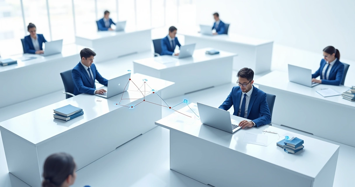 Gestão de leads e clientes em advocacia com PRM jurídico Advogados conectados em escritórios diferentes trocando informações digitais