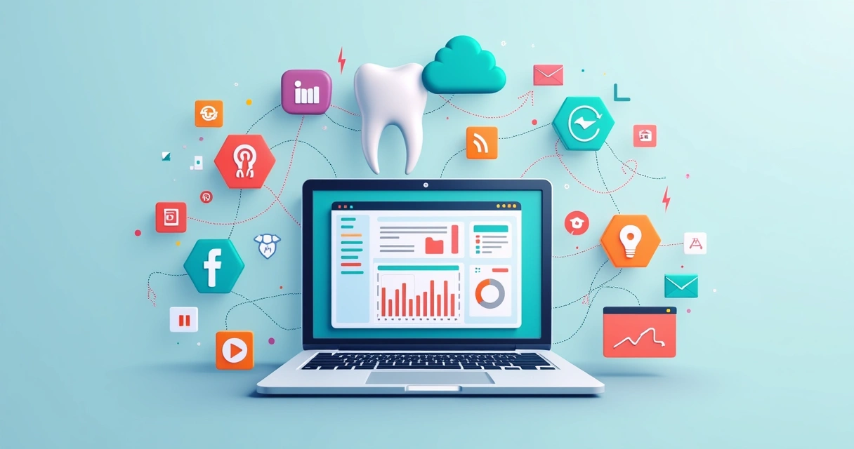 Integração entre automação, redes sociais e CRM odontológico