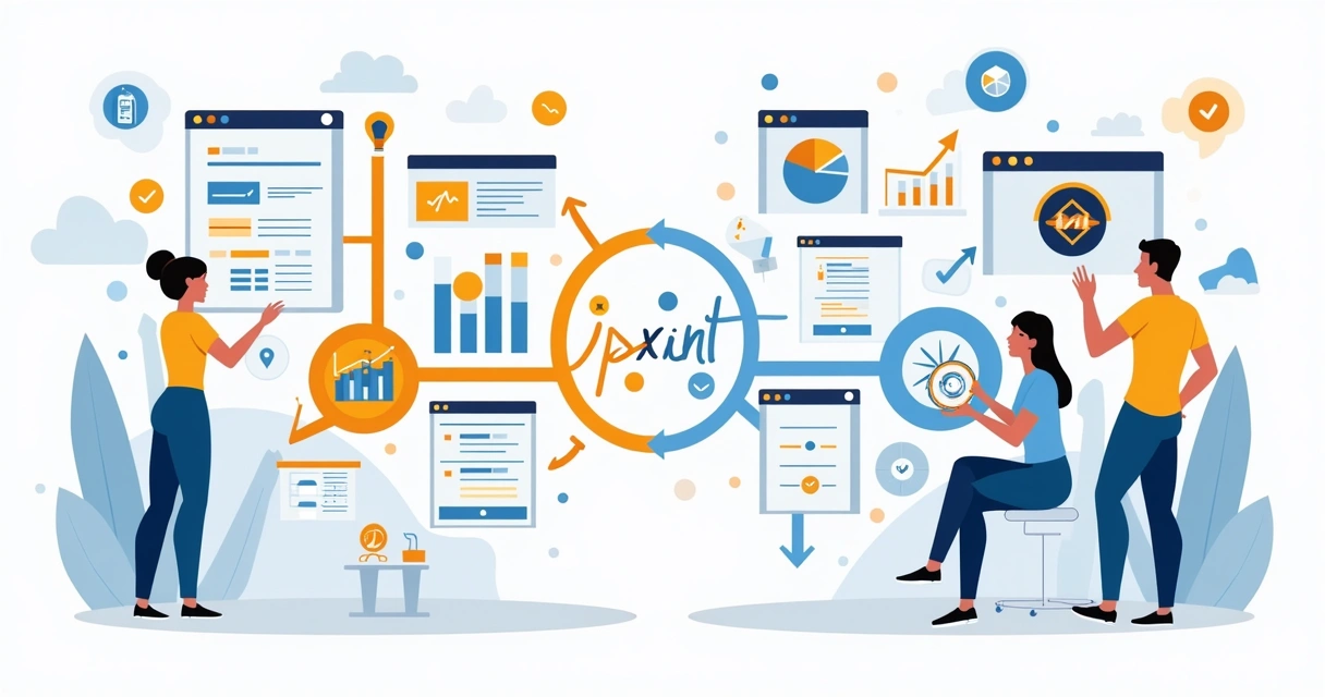 Fluxo integrando conteúdo orgânico e anúncios pagos