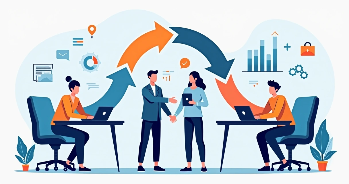 Integração dos times de marketing, tecnologia e vendas 