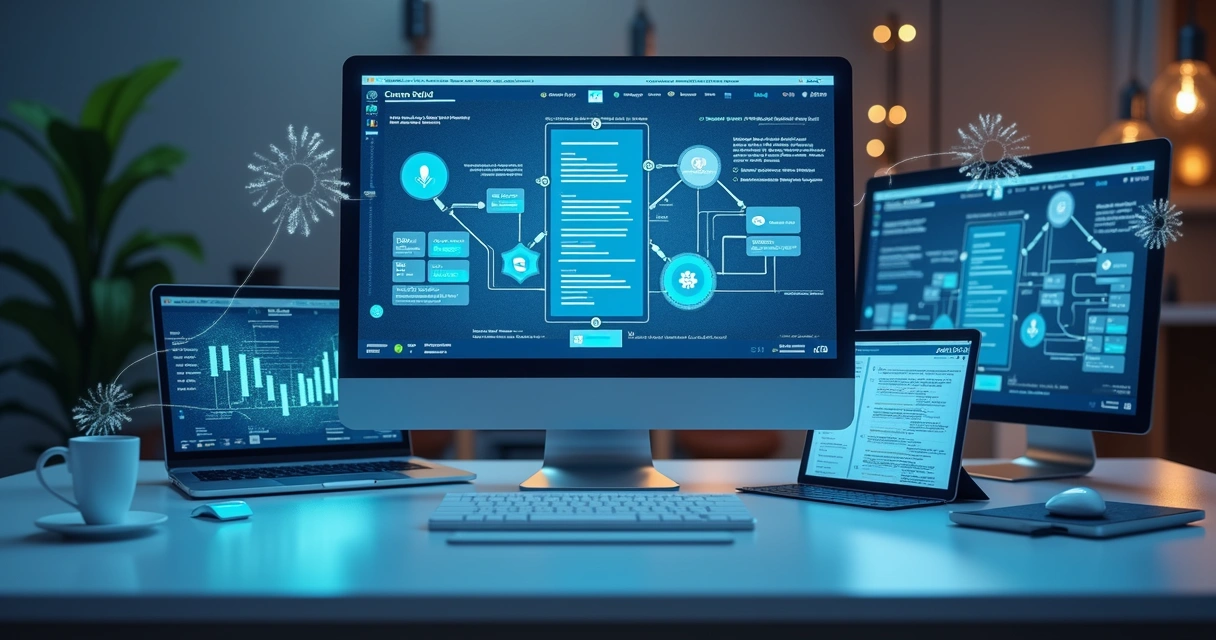 Integrated flow between marketing, sales, and service on screen