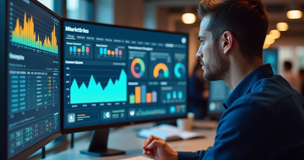 Painel mostrando integração entre marketing digital e vendas 