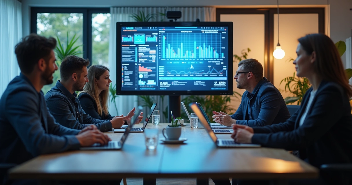 Grupos de marketing e vendas interagindo em ambiente digital 