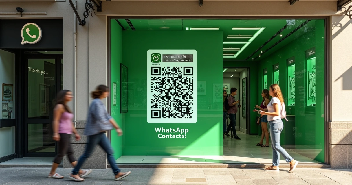Vitrine de ótica com QR Code para WhatsApp 