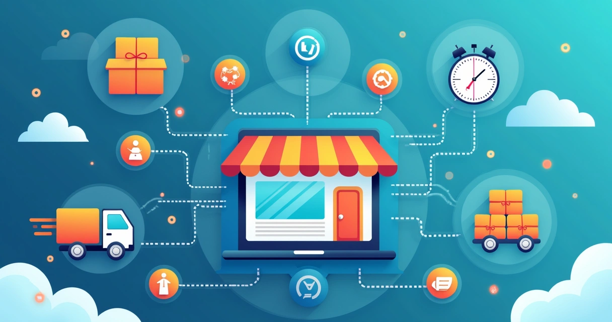 Loja virtual conectada a vários marketplaces no painel digital 