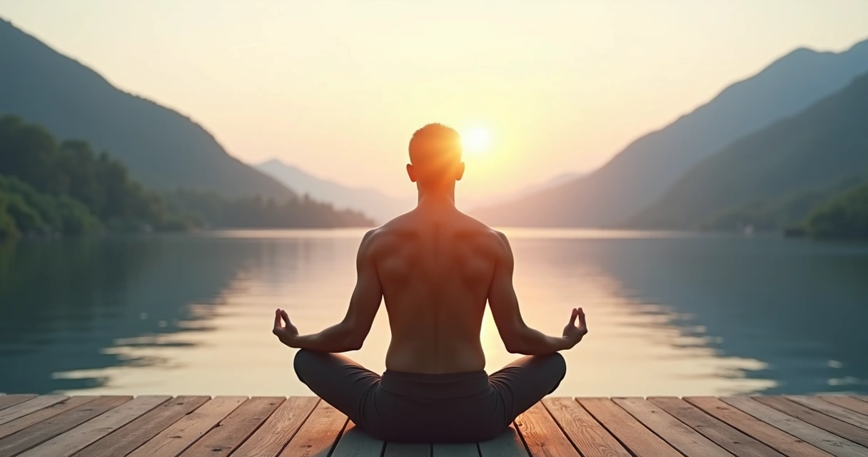 Pessoa em postura meditativa ao ar livre integrando mente e corpo 