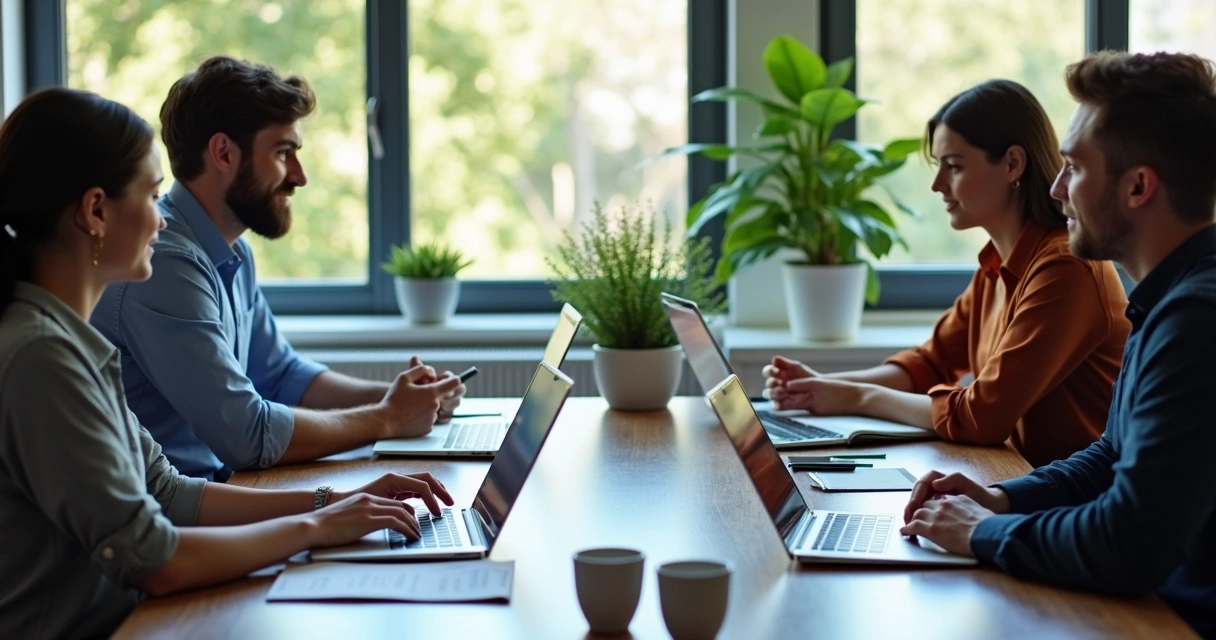 Equipe discute integração de APIs com n8n 