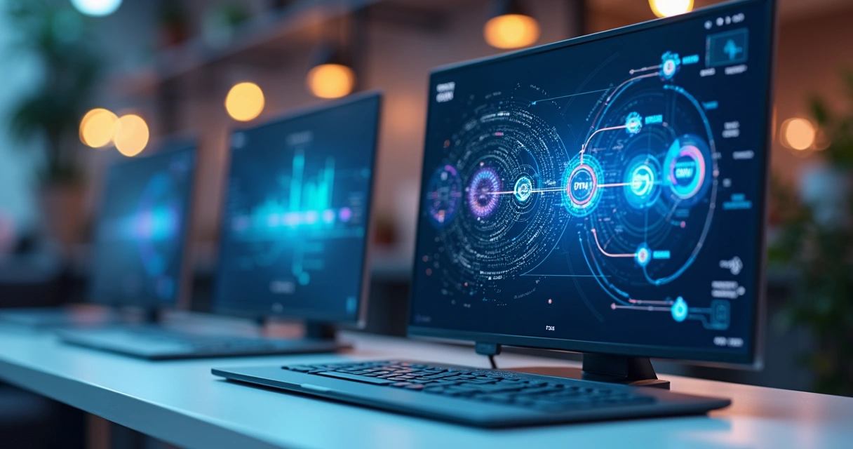 Interface de pipeline de vendas digital com fluxos automáticos conectados entre n8n e CRM em tela de computador 