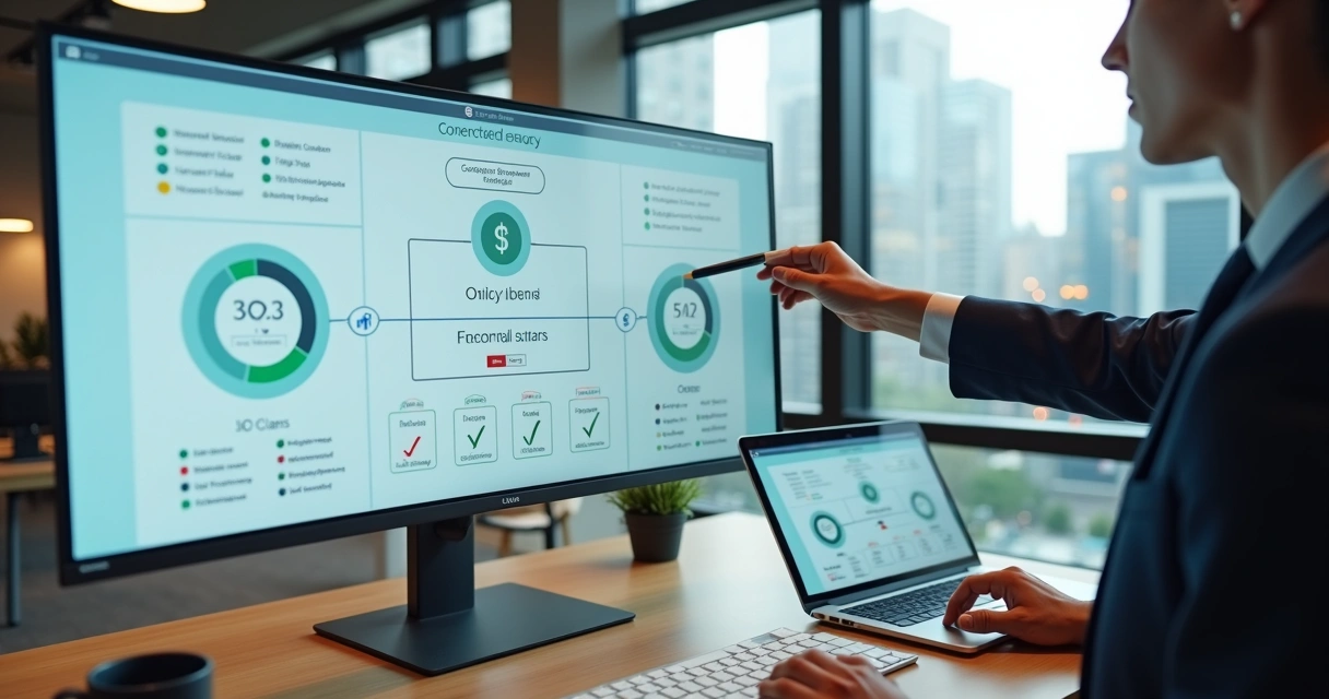 Painel financeiro digital com integração no-code evitando erros fiscais 