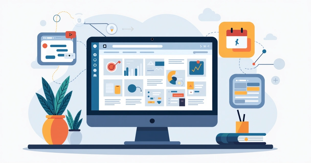 Interfaces do Notion integradas com Slack e Google Calendar em tela de computador 
