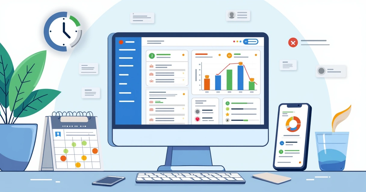 Dashboard digital exibindo integrações de NPS com Google e Booking em tela de computador 