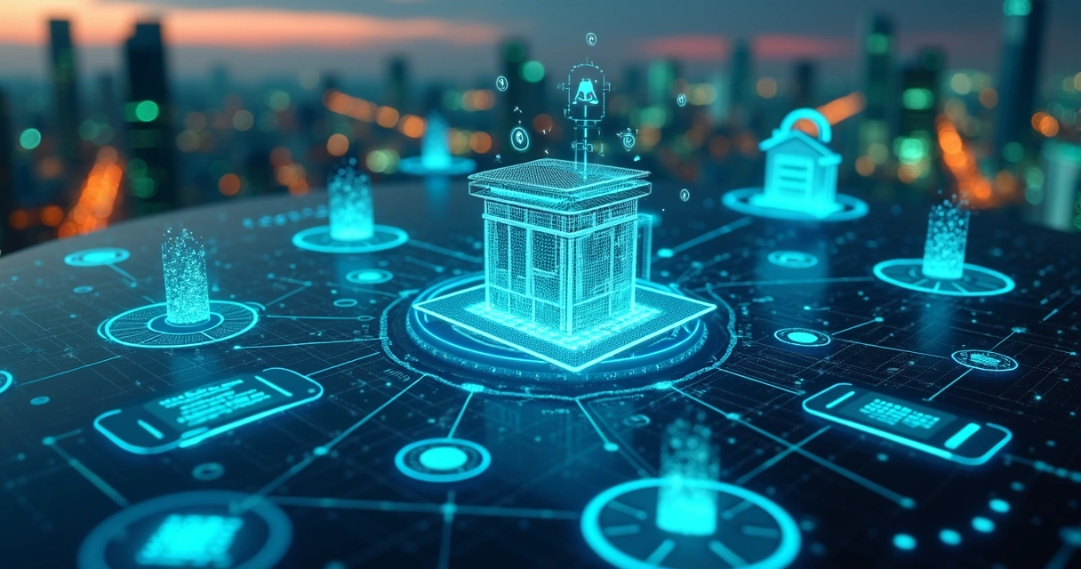 Conexão digital entre bancos e fintechs mostrando integração via APIs com ícones de serviços financeiros 