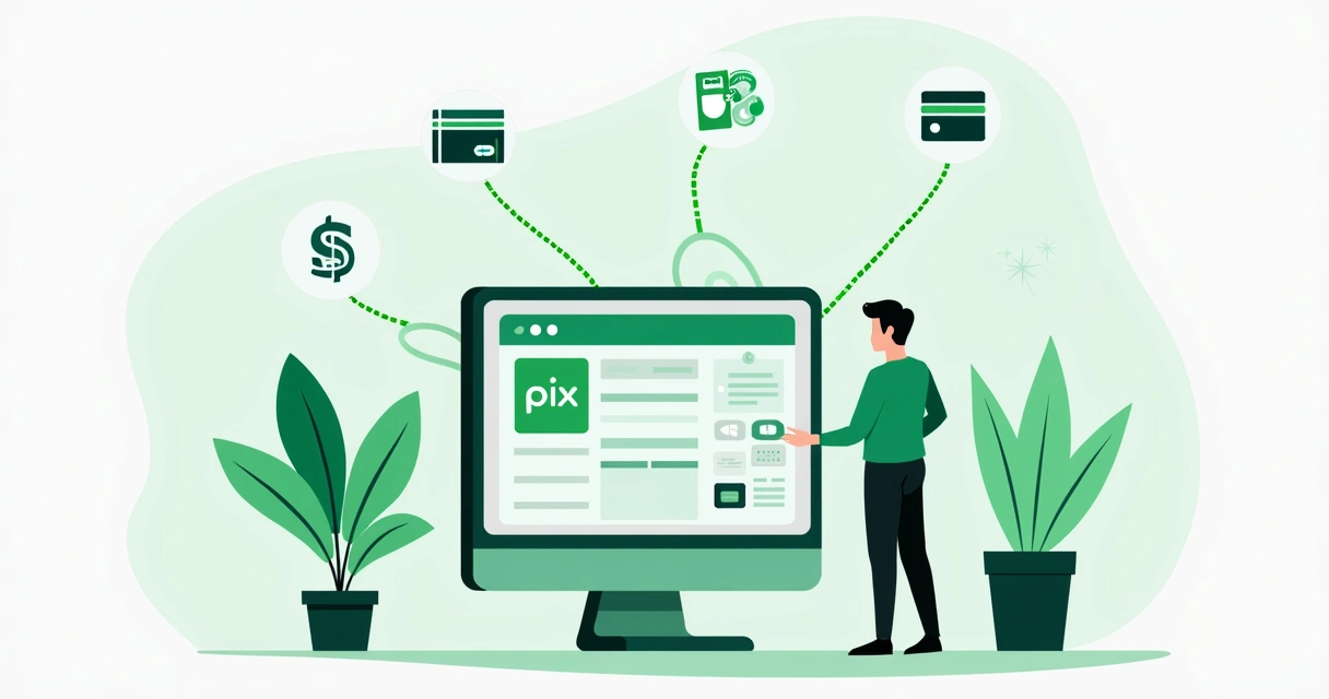 Tela de integração de sistema de pagamento em e-commerce 