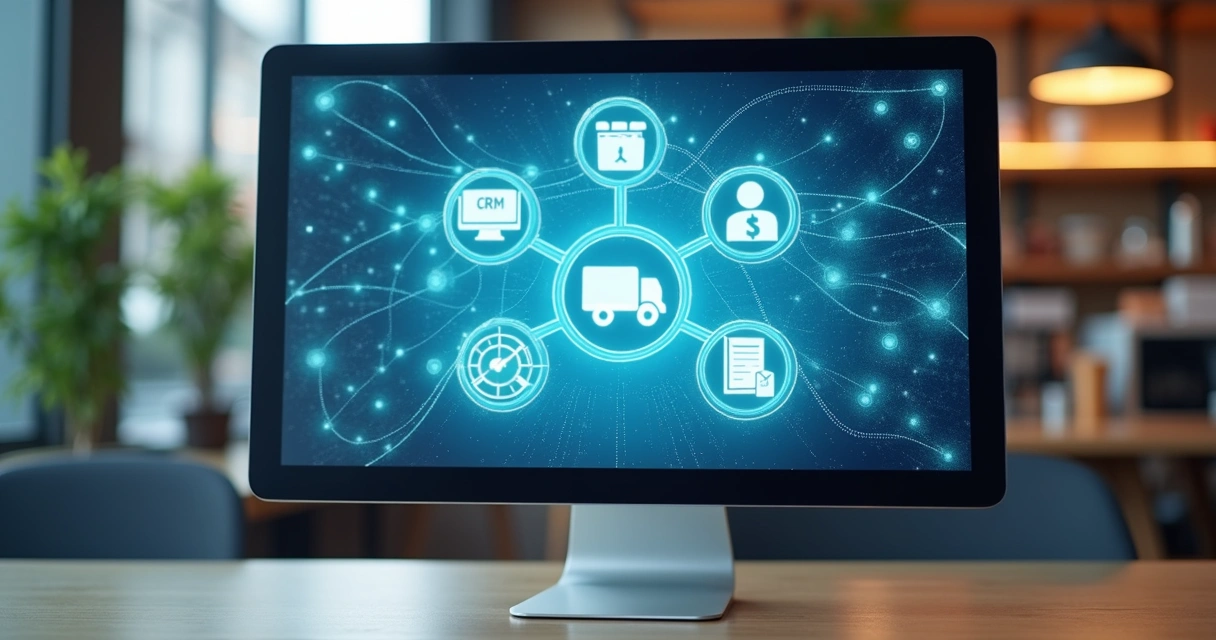 Computador de PDV exibindo integração com outros aplicativos e APIs na tela 