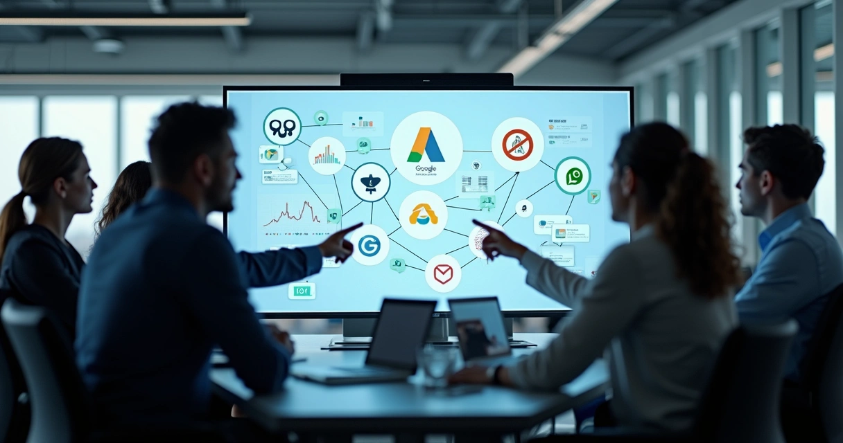 Equipe analisa integração de plataformas de anúncios 