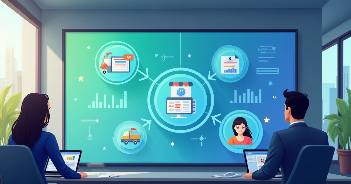 Dashboard showing dropshipping supplier integrating with e-commerce platform 