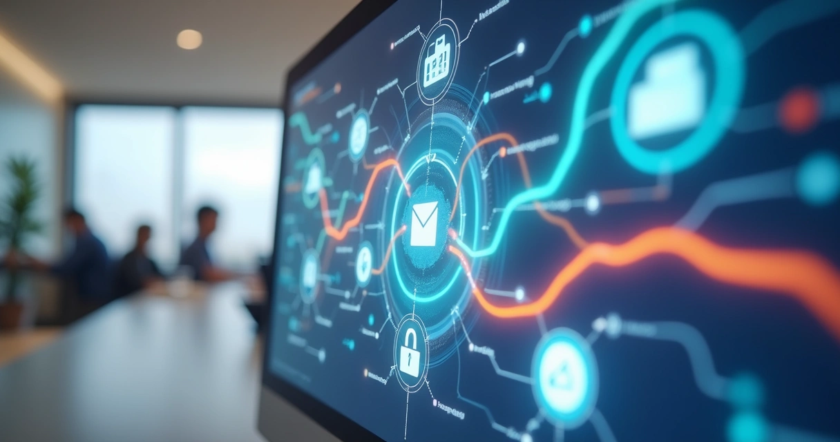 Painel mostrando integrações entre sistemas de backoffice 