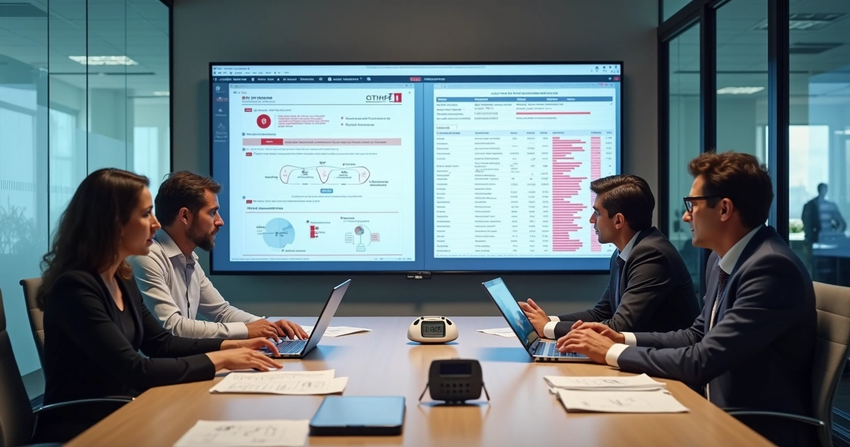 Gestores analisando falhas na integração do ponto eletrônico com o ERP 