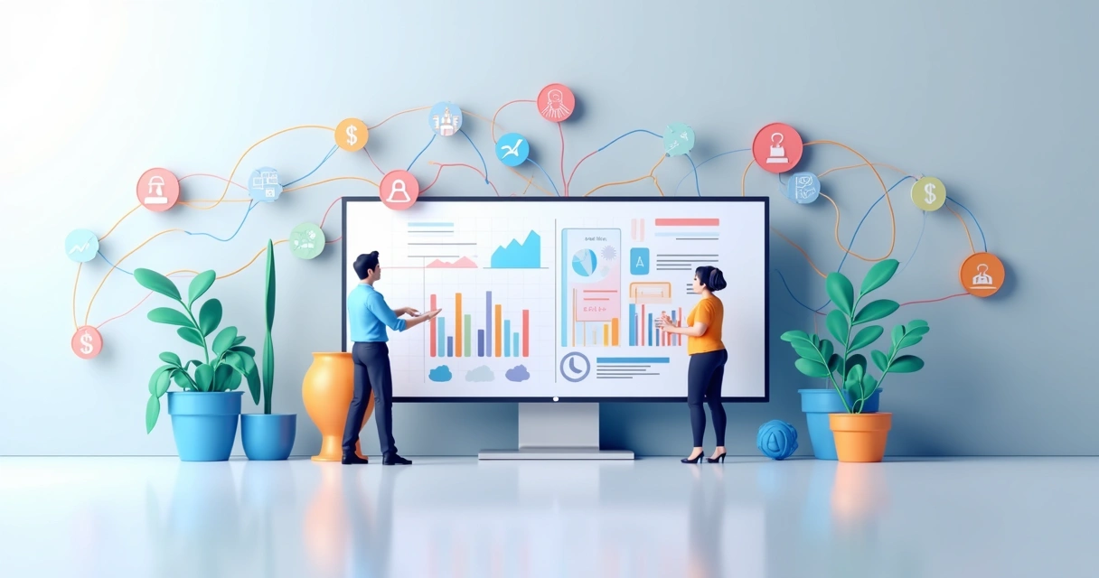 Fluxo visual de integração de processos dentro de uma empresa digital