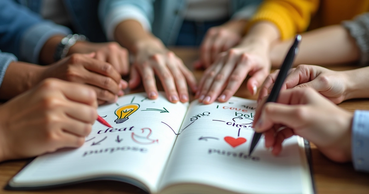 Mãos unidas simbolizando integração entre intenção e ação 