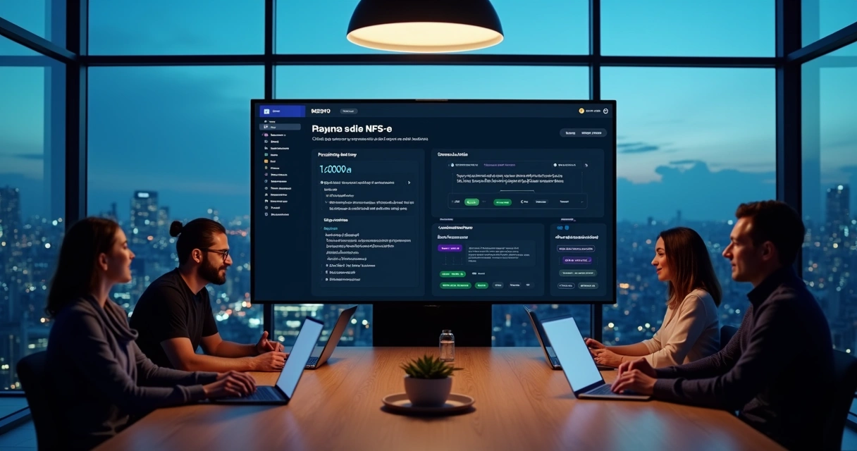 Time de produto avalia integração fiscal entre SaaS e Stripe em enorme tela 