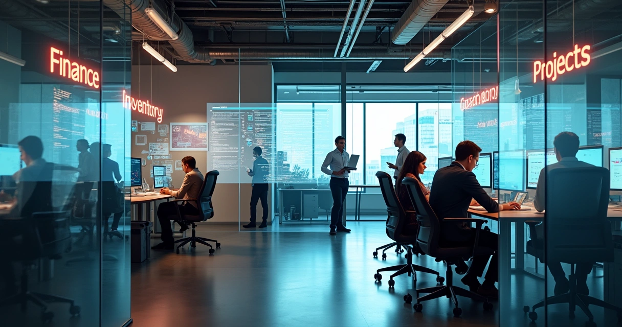 Integração dos setores de vendas, estoque, financeiro 