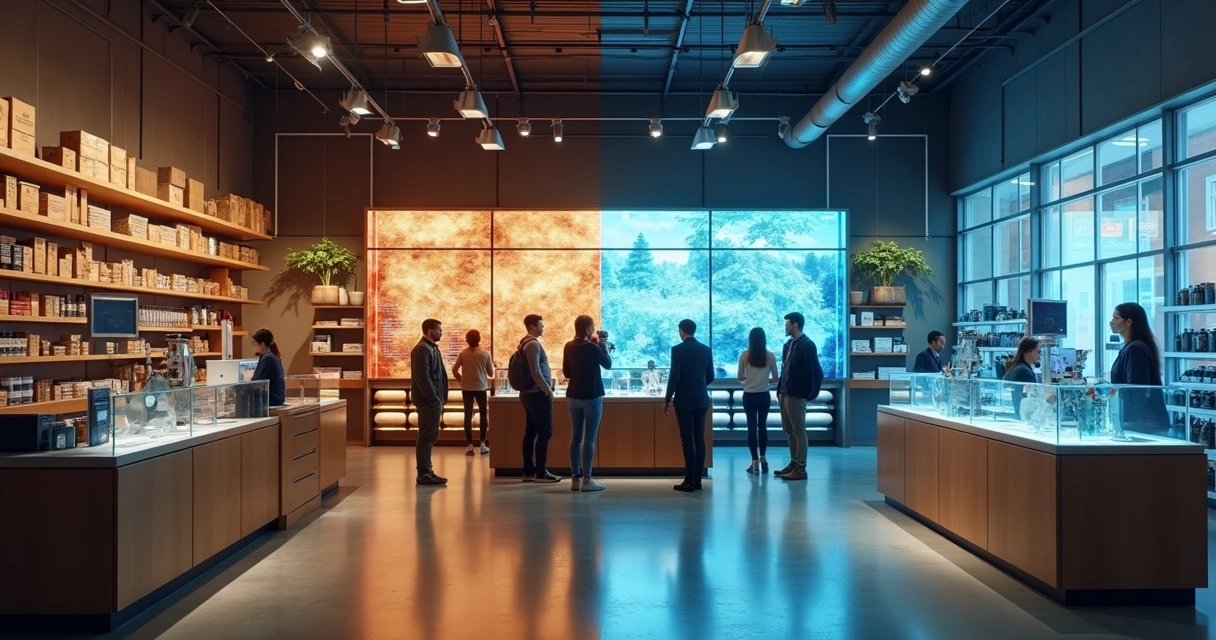 Varejo tradicional e tecnologia digital sendo integrados 