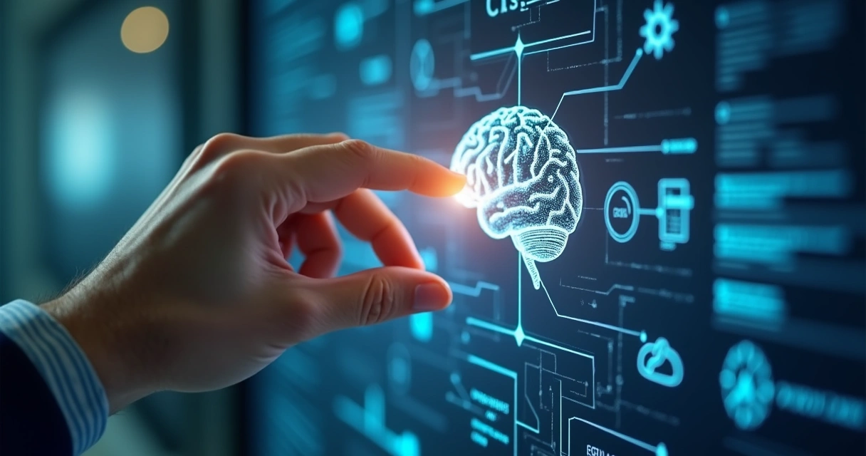 Conexão visual entre sistemas de gestão empresarial e IA 