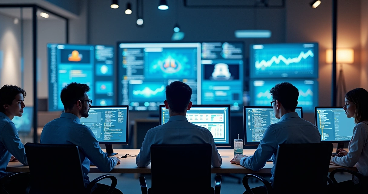 Equipe de TI avaliando integrações entre sistemas de atendimento empresariais 