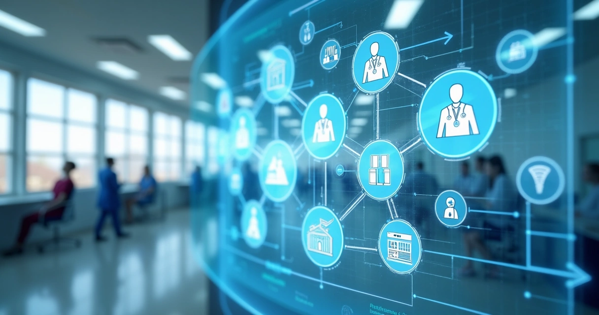 Painel digital conectando setores de uma clínica