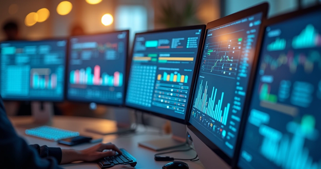 Integração de sistemas contábeis com gráficos e telas de computador 