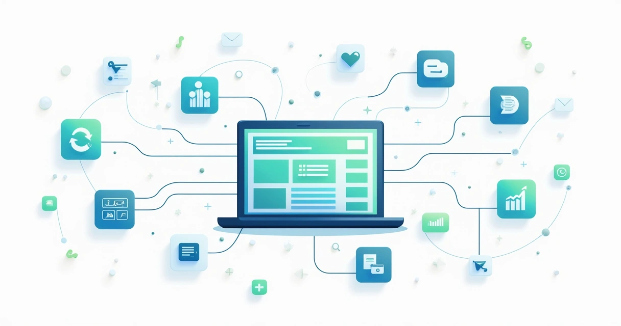 Fluxo de integração entre site e diferentes sistemas digitais 