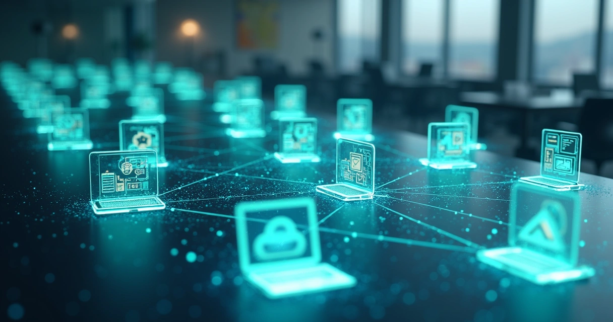 Gráfico de integração entre diferentes sistemas de software 
