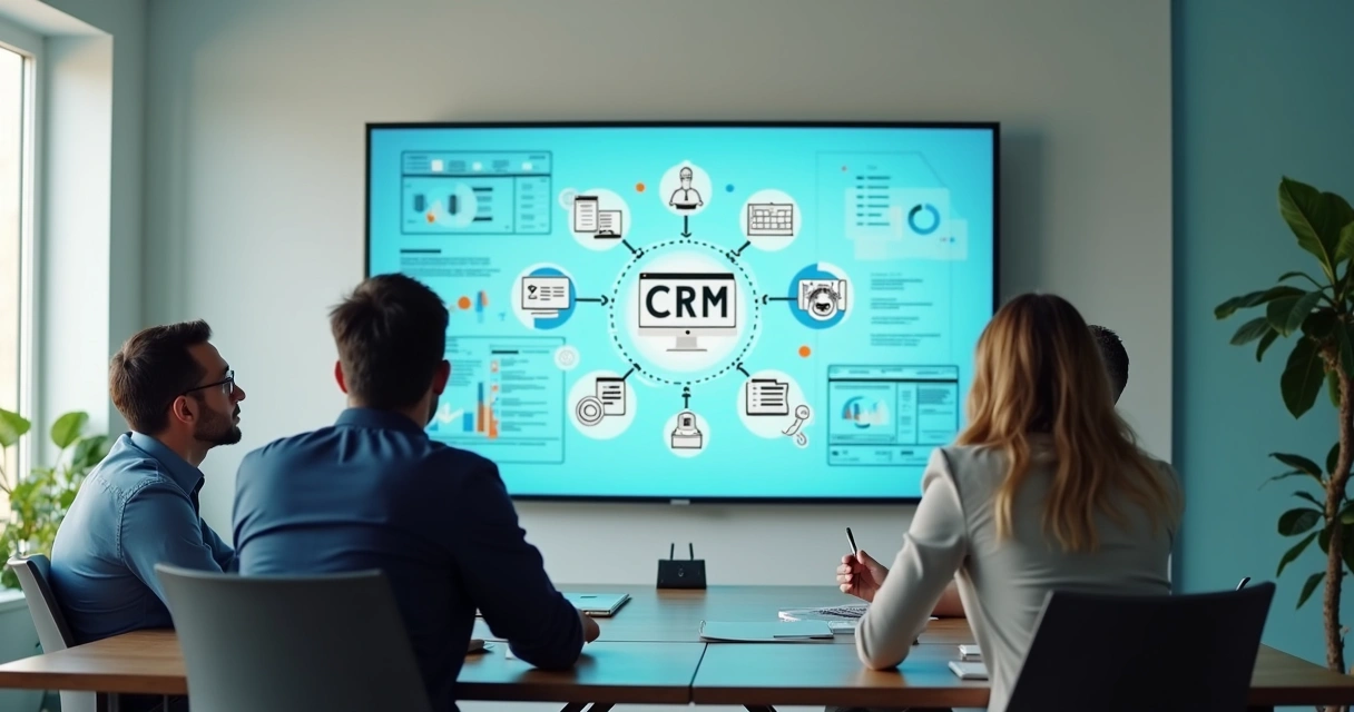 Team analyzing integrations between CRM and other systems 