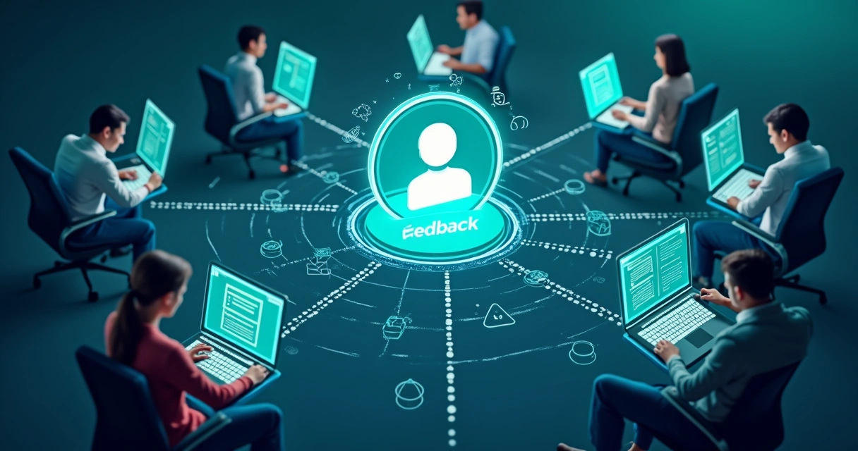 Esquema visual de integração entre feedback e sistemas empresariais 