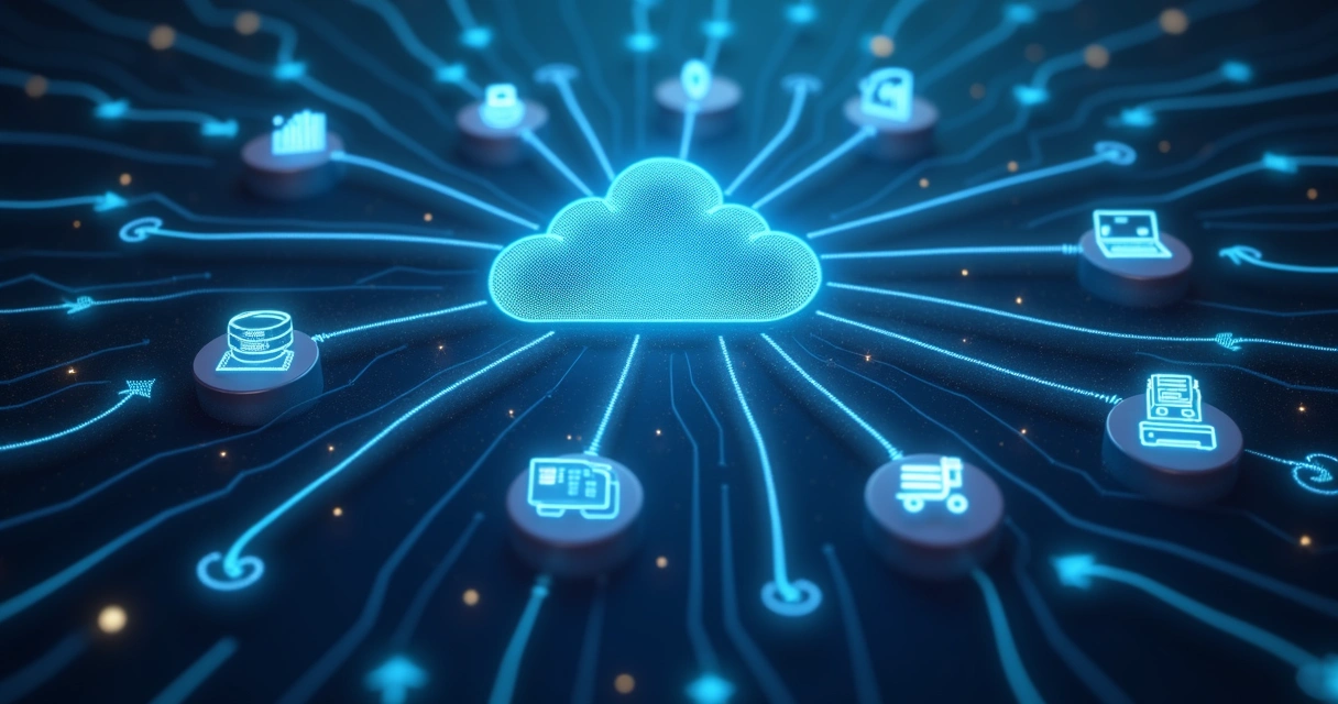 Fluxo de integração entre sistemas empresariais 