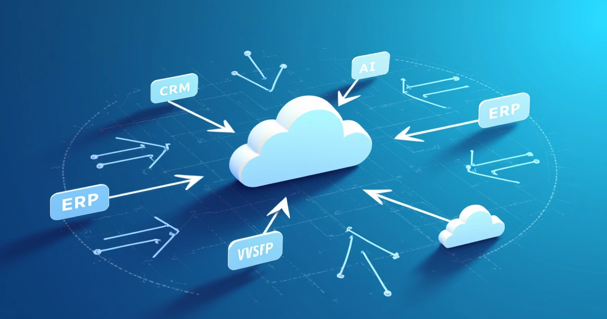 Diagrama de integração entre IA e sistemas internos 