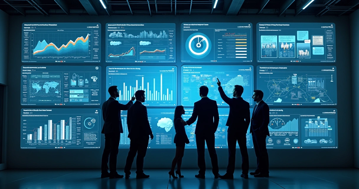 Painéis digitais mostrando integração entre sistemas logísticos 