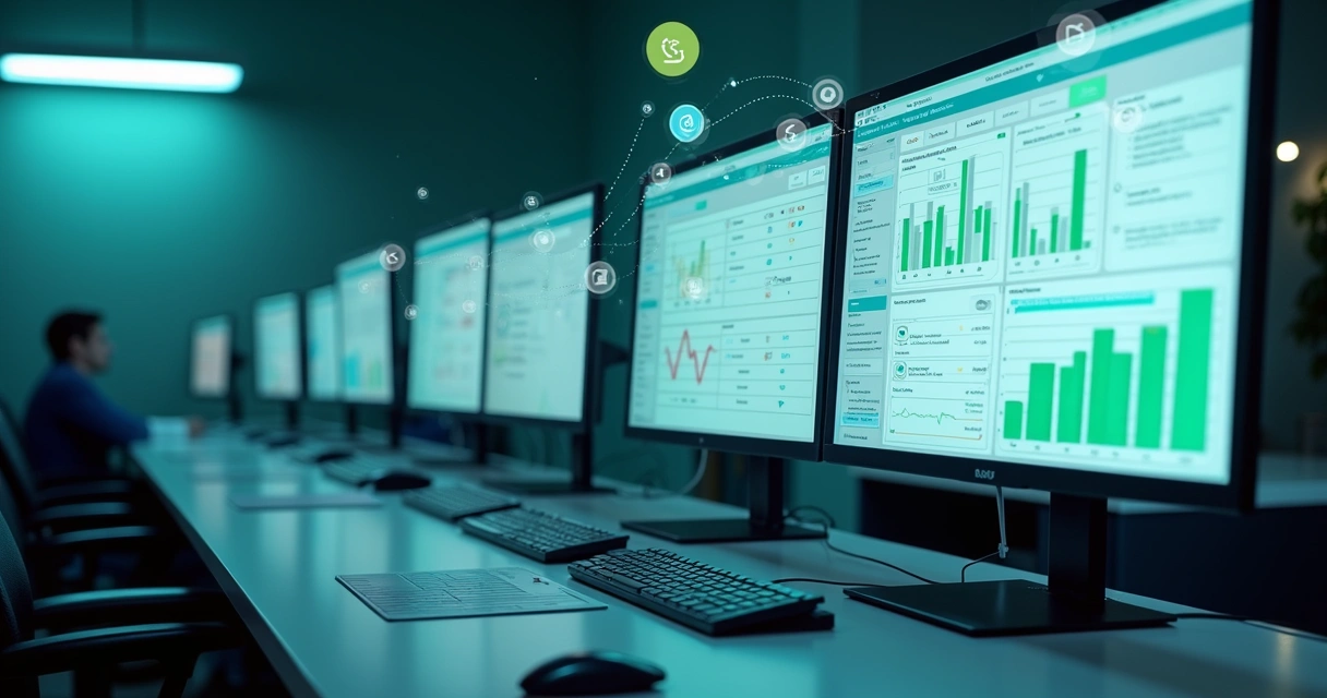 Telões mostrando integração entre WhatsApp, Google e CRM odontológico 