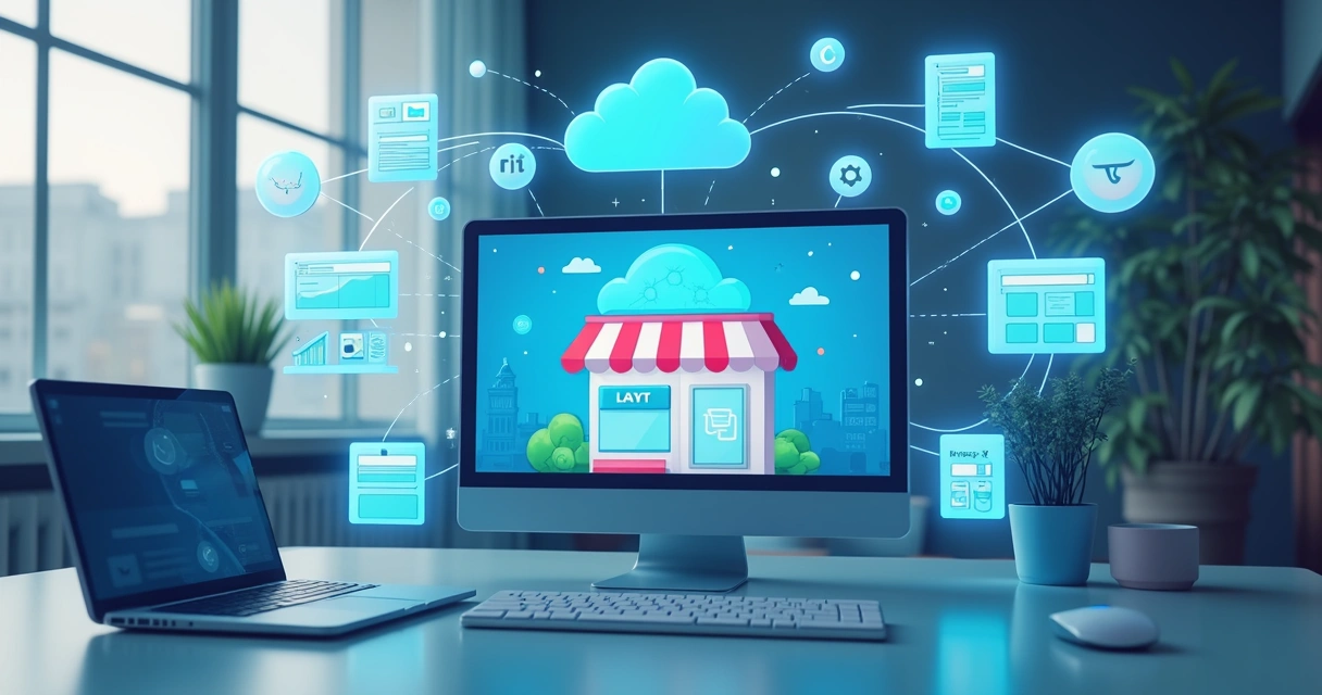 Representação visual de integração de sistemas digitais por pequenas empresas 