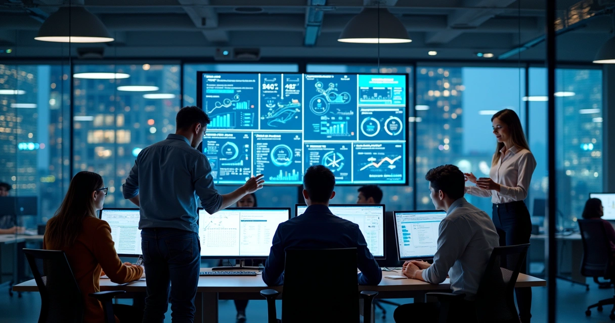 Sistemas integrados conectando setores de pequena empresa 