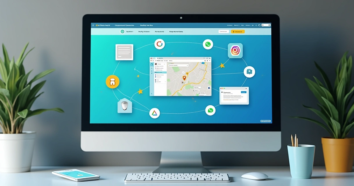 Site de clínica odontológica com integração de redes sociais e mapas
