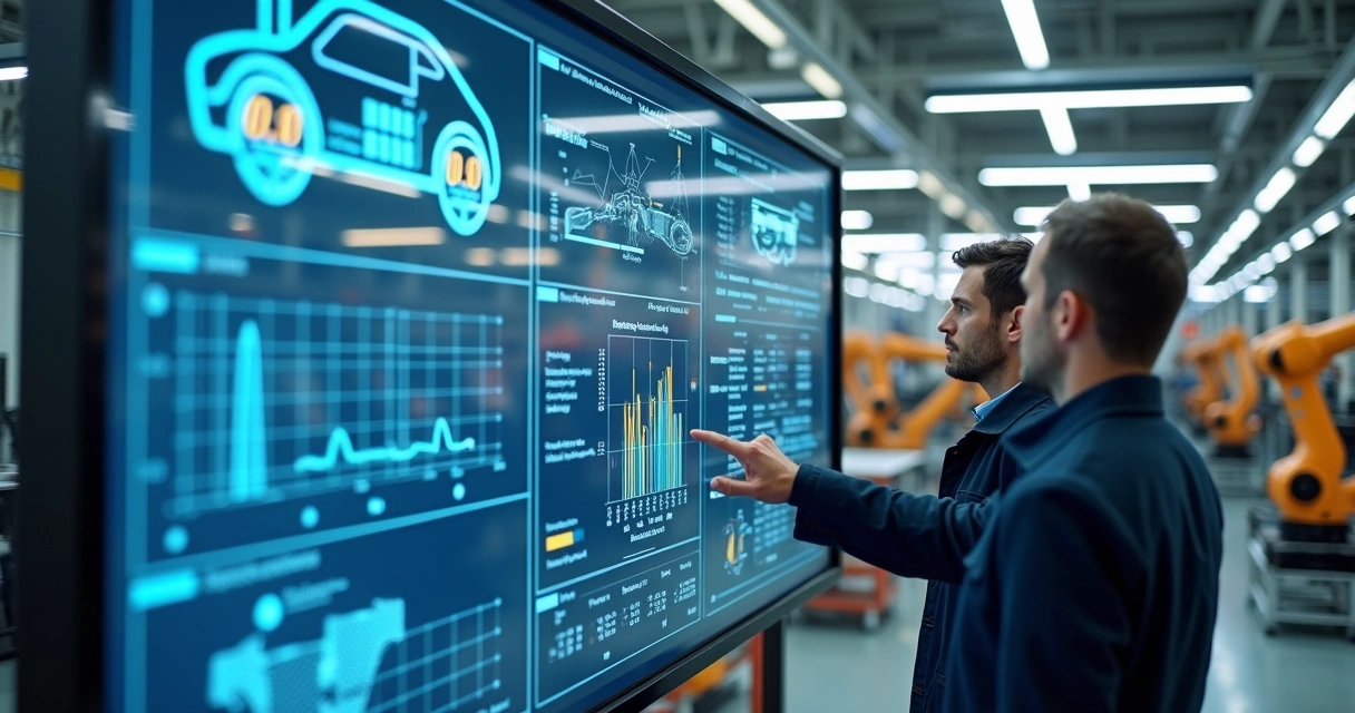 Software de metrologia gerenciando operações em linha automotiva