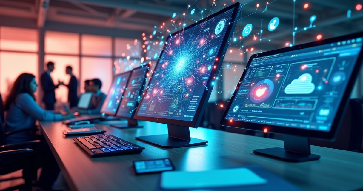 Conexão entre diferentes sistemas de software em ambiente corporativo