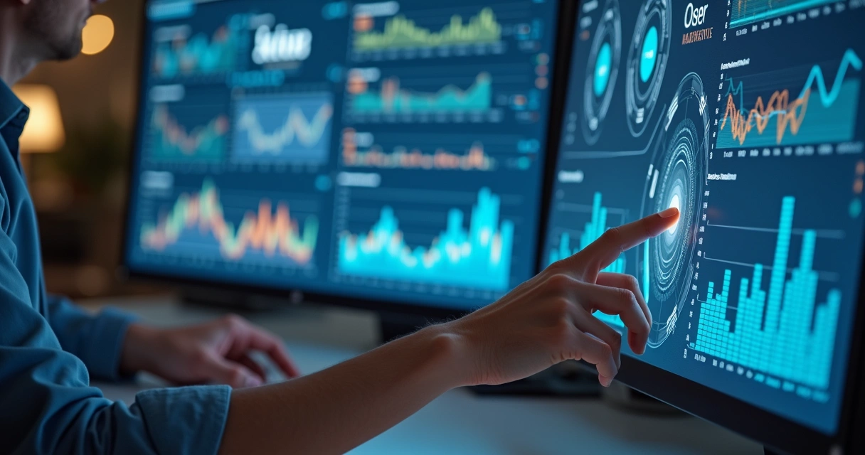 Telas de sistema mostrando integração de IA privada com softwares empresariais 