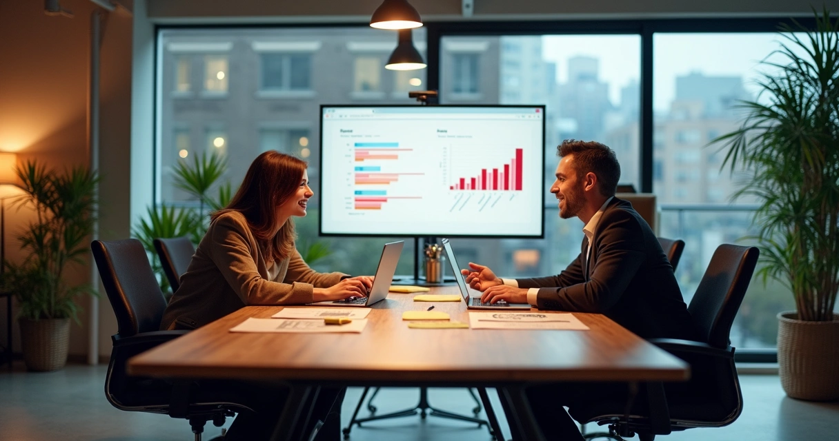 Equipes de marketing e produto reunidas em ambiente colaborativo 