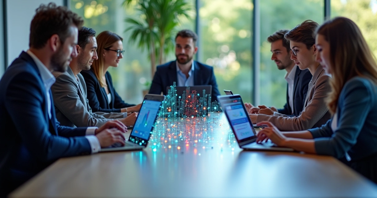 Equipes de diferentes áreas conectadas através de automação 