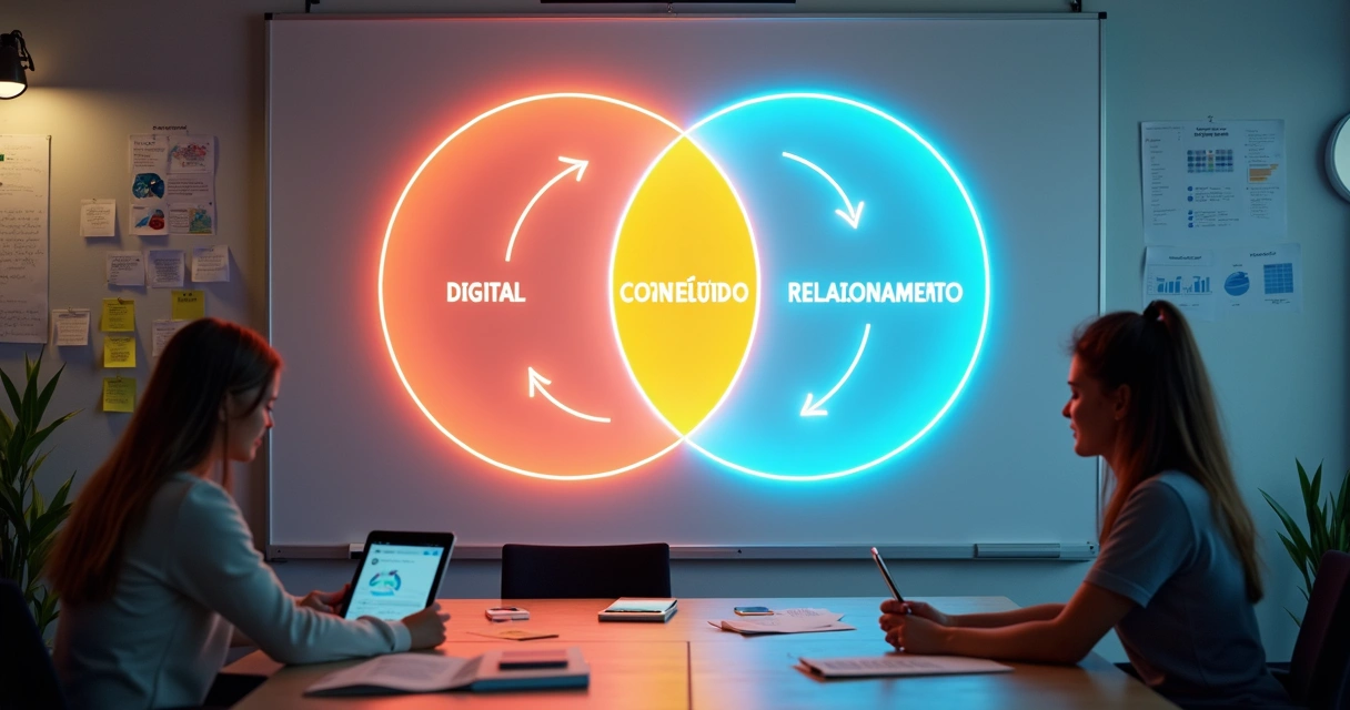 Integração dos tipos de marketing digital, conteúdo e relacionamento 