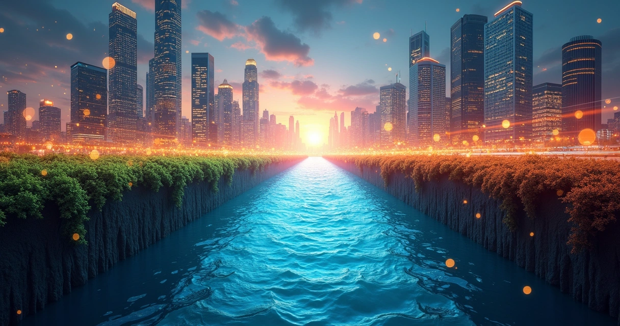 Integração visual entre estratégias de tráfego pago e orgânico em táticas de marketing B2B. 