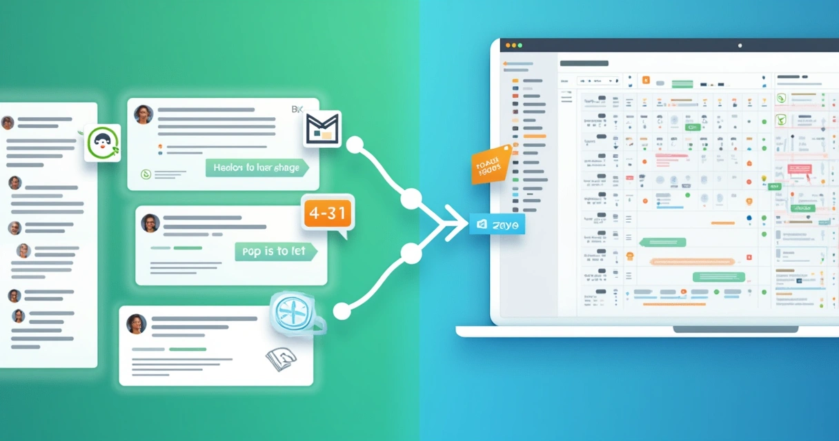 Fluxo de integração entre WhatsApp e Asana com automação 